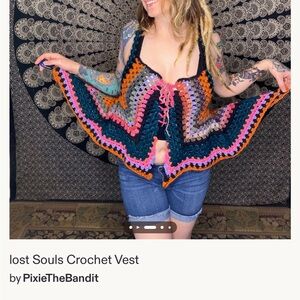 Colorful Crochet Vest
